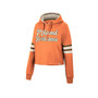 Women's Orange Miami Hurricanes Retro Cropped Pullover Hoodie
