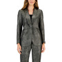 Women's Metallic Shimmer Jacquard Shawl-Collar Jacket