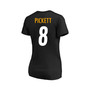 Women's Branded Kenny Pickett Black Pittsburgh Steelers Plus Size Player Name & Number V-Neck T-shirt