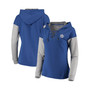 Women's Blue and Heathered Gray Toronto Maple Leafs Amaze Lace-Up Hoodie Long Sleeve T-shirt