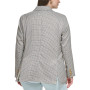 Trendy Plus Size Printed Long-Sleeve Blazer