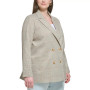 Trendy Plus Size Printed Long-Sleeve Blazer
