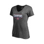 Women's Branded Heathered Charcoal Montreal Canadiens 2021 Stanley Cup Semifinal Champions Plus Size Locker Room V-Neck T-shirt