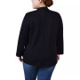 Plus Size 3/4 Sleeve Ponte Blazer