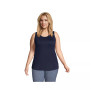 Women's Plus Size Supima Cotton Scoop Neck Tunic Tank Top
