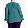 Plus Size Alena V-neck Blouse Top