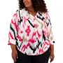 Plus Size Printed Utility Top, Created for Macy's