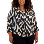 Plus Size Printed Utility Top, Created for Macy's