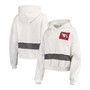 Women's White Arizona Cardinals Crop Pullover Hoodie
