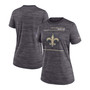 Women's Black New Orleans Saints Velocity Sideline Performance T-shirt