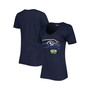 Women's College Navy Seattle Seahawks Ink Dye Sideline V-Neck T-Shirt