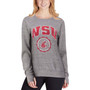 Women's Heathered Gray Washington State Cougars Edith Vintage-Like Knobi Pullover Sweatshirt