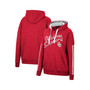Women's Crimson Oklahoma Sooners Serena Oversized Sleeve Striping V-Neck Pullover Hoodie