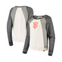 Women's White and Gray San Francisco Giants Fade Out Raglan Sweatshirt