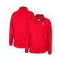 Women's Red Wisconsin Badgers Natalie Speckled Quarter-Snap Top