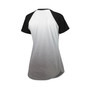 Women's Black and White Chicago White Sox Shortstop Ombre Raglan V-Neck T-shirt
