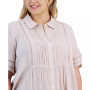 Plus Size Collared Pintuck Top, Created for Macy's