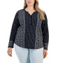 Plus Size Printed Knit Top, Created for Macy's