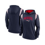 Women's Navy New England Patriots Sideline Stack Performance Pullover Hoodie