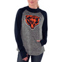 Women's Heathered Gray-Navy Chicago Bears Championship Ring Pullover Hoodie