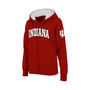 Women's Stadium Athletic Crimson Indiana Hoosiers Arched Name Full-Zip Hoodie