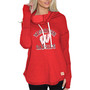Women's Red Wisconsin Badgers Funnel Neck Pullover Sweatshirt
