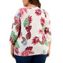 Rio Palm 3/4-Sleeve Henley Top, Created for Macy's