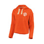 Women's Branded Orange Clemson Tigers True Classics Cropped Pullover Hoodie