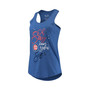 Women's Royal Chicago Cubs Americana Tri-Blend Racerback Tank Top