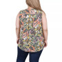Plus Size Sleeveless Pintucked Blouse