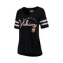 Women's Black Minnesota Vikings Triple Play V-Neck T-shirt