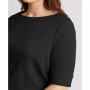Plus Size Cotton-Blend Boatneck Top