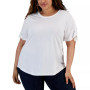 Plus Size Cinch Sleeve Crewneck Top, Created for Macy's