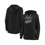 Women's Branded Black Purdue Boilermakers Crossneck Faded Script Raglan Pullover Hoodie
