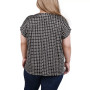 Plus Size Extended Sleeve Top with Grommets