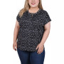 Plus Size Extended Sleeve Top with Grommets