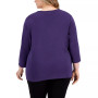 Plus Size 3/4-Sleeve V-Neck Top, Created for Macy's
