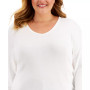Plus Size 3/4-Sleeve V-Neck Top, Created for Macy's