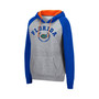 Women's Heathered Gray Florida Gators Contrast Raglan Pullover Hoodie