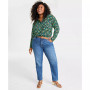Plus Size Button-Front Crepe Shirt, Created for Macy's