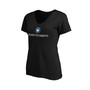 Women's Branded Black Charlotte FC Ready To Party V-Neck T-shirt