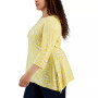 Plus Size Jacquard Animal Print Top, Created for Macy's
