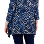 Plus Size Jacquard Animal Print Top, Created for Macy's