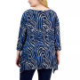 Plus Size Jacquard Animal Print Top, Created for Macy's