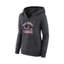 Women's Heather Charcoal Atlanta Braves 2021 National League Champions Locker Room Crossover Neck Pullover Hoodie