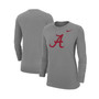 Women's Heathered Gray Alabama Crimson Tide Logo Performance Long Sleeve T-shirt