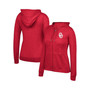 Women's Heathered Crimson Oklahoma Sooners Essential 2-Hit Full-Zip Hoodie