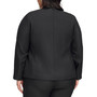 Plus Size Collarless Open-Front Long-Sleeve Jacket