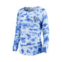Women's Royal Los Angeles Dodgers Tie-Dye Long Sleeve T-shirt