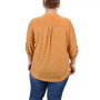 Plus Size 3/4 Roll Tab Pullover Top